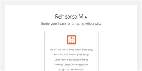 rehearsalmix|digital resources for worship teams.